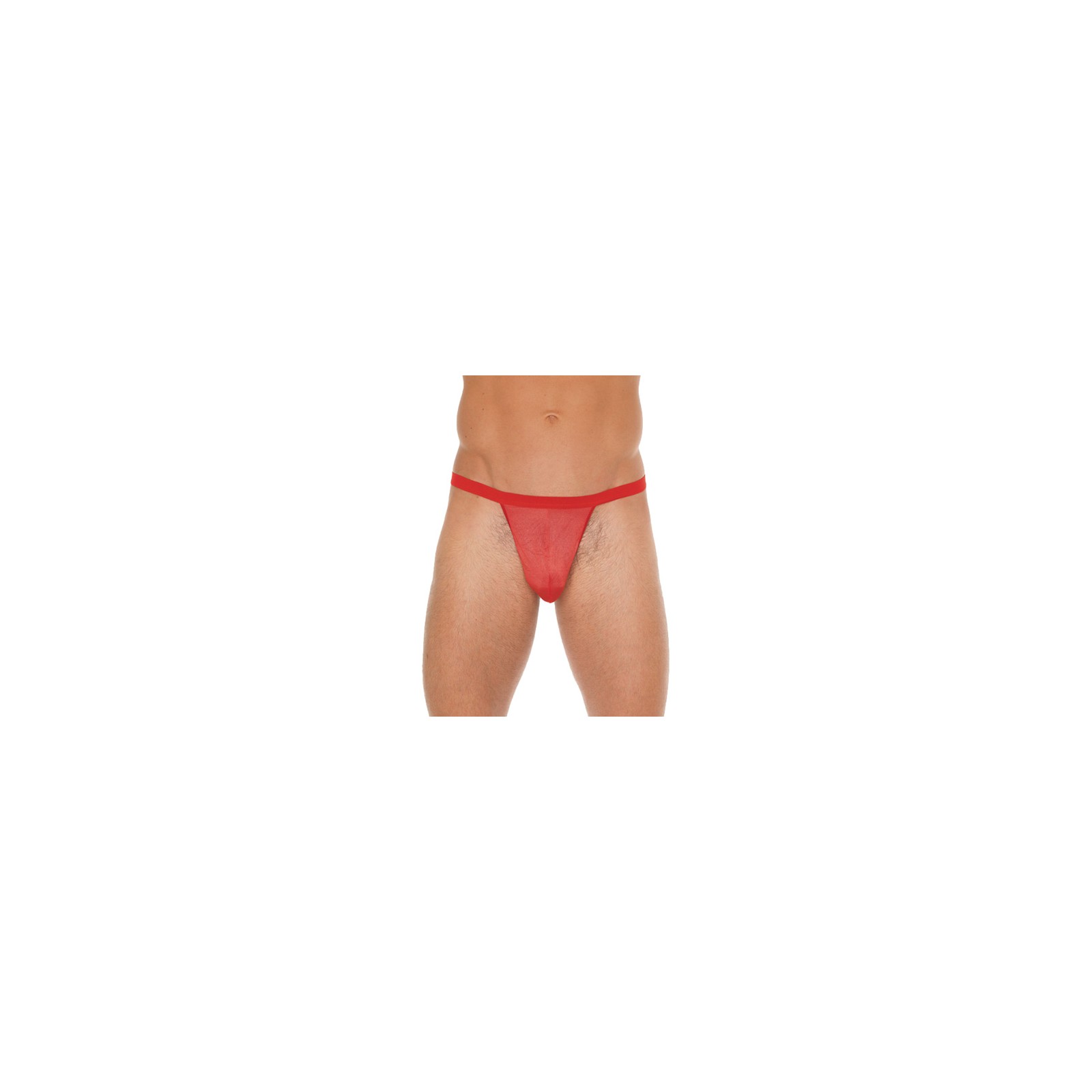 Men's Red Mesh G-String for Ultimate Comfort