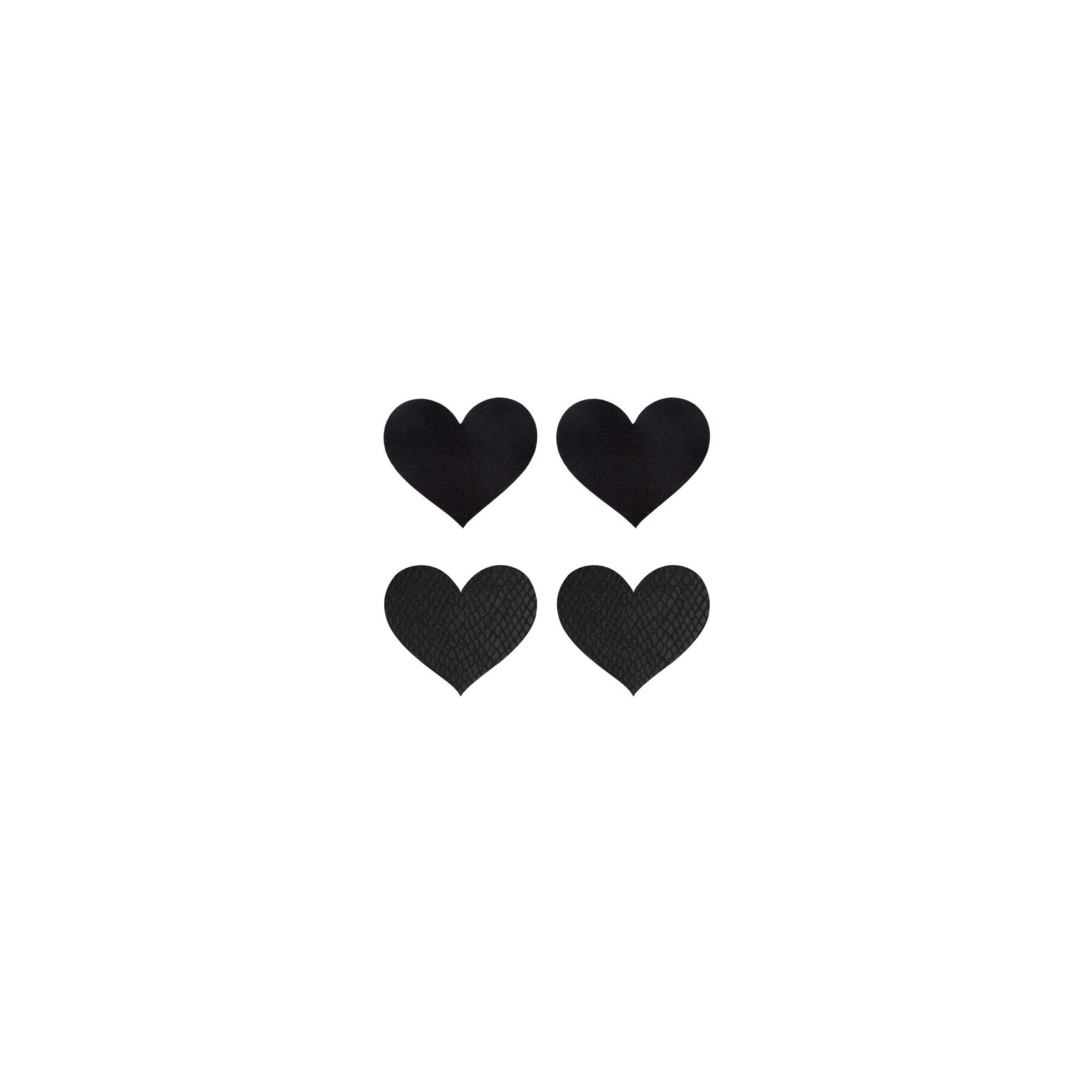 Peekaboo Black Hearts Pasties for Playful Elegance