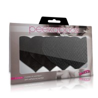 Pasties Corazones Negros Peekaboo para Elegancia Juguetona