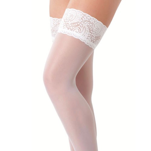 White Hold-Up Stockings for Seductive Charm