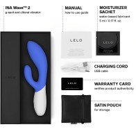 Vibrador de Lujo Lelo Ina Wave 2 Azul para el Punto G