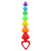 ToyJoy Rainbow Heart Anal Beads for Safe Exploration