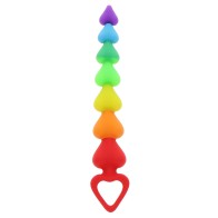 Cuentas Anal Rainbow Heart ToyJoy para Exploración Segura