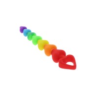 Cuentas Anal Rainbow Heart ToyJoy para Exploración Segura