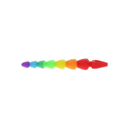 ToyJoy Rainbow Heart Anal Beads for Safe Exploration