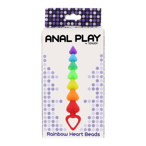 Cuentas Anal Rainbow Heart ToyJoy para Exploración Segura