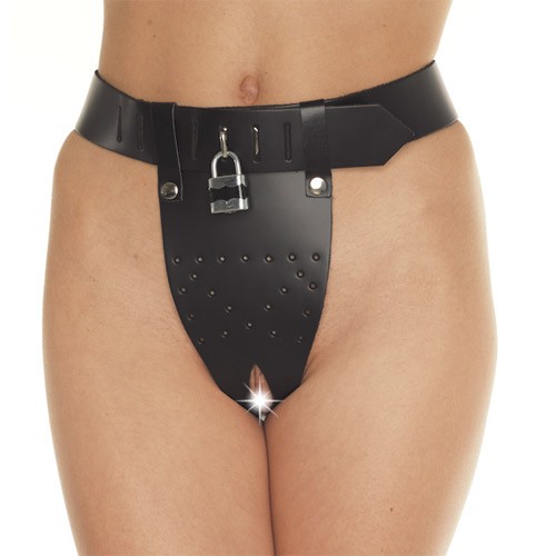 Leather Chastity Brief for Role Play