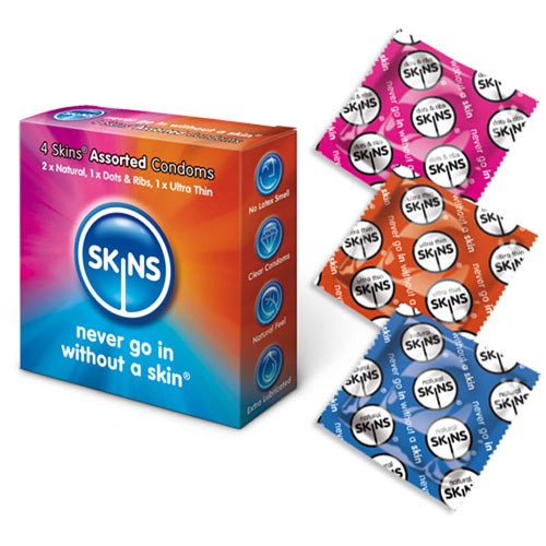 Skins Assorted Condoms 4 Pack for Ultimate Protection