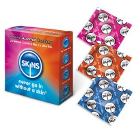 Condones Skins Asortidos Paquete de 4 para Protección Máxima