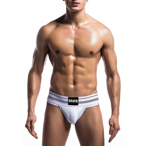 Male Basics Classic Wide Jock Strap White XL for Seduction