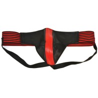 Black And Red Jock - Sporty Leather Wear