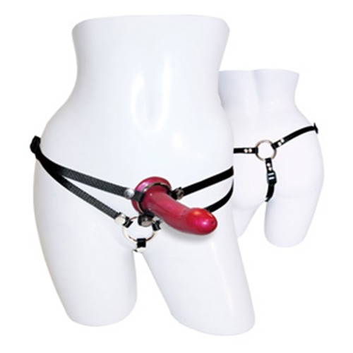 Menage A Trois Double Presentation Harness with Dildo for Couples