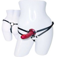 Menage A Trois Double Presentation Harness with Dildo for Couples