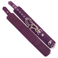 Rouge Garments Ankle Cuffs Purple for Sensual Bondage