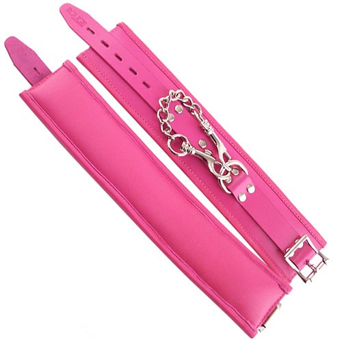 Rouge Garments Padded Pink Wrist Cuffs for Comfortable Bondage