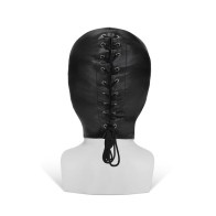 Me You Us Black PU Hood with Eye Openings for Kinky Play