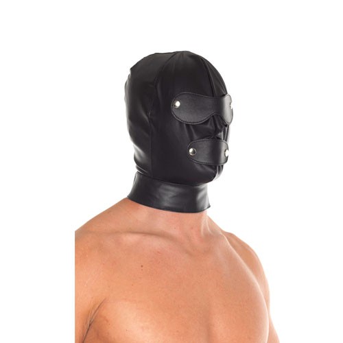 Leather Full Face Mask with Blinkers