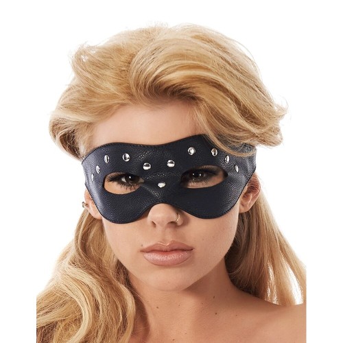 Leather Open Eye Mask With Rivets - Seductive Accessories