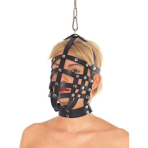 Máscara de Muzzle de Cuero Genuino para Entusiastas del Bondage