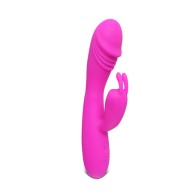 12-Speed Pink Silicone Rabbit Vibrator - Best Pleasure