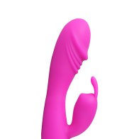 12-Speed Pink Silicone Rabbit Vibrator - Best Pleasure