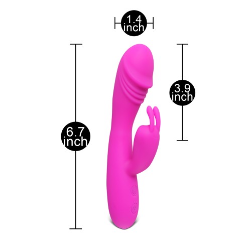 12-Speed Pink Silicone Rabbit Vibrator - Best Pleasure