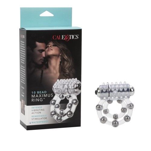 Anillo para el Pene Maximus de 10 Perlas para Placer Aumentado