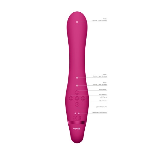 Vibrador Strap-On Triple Acción Suki Vive para Parejas