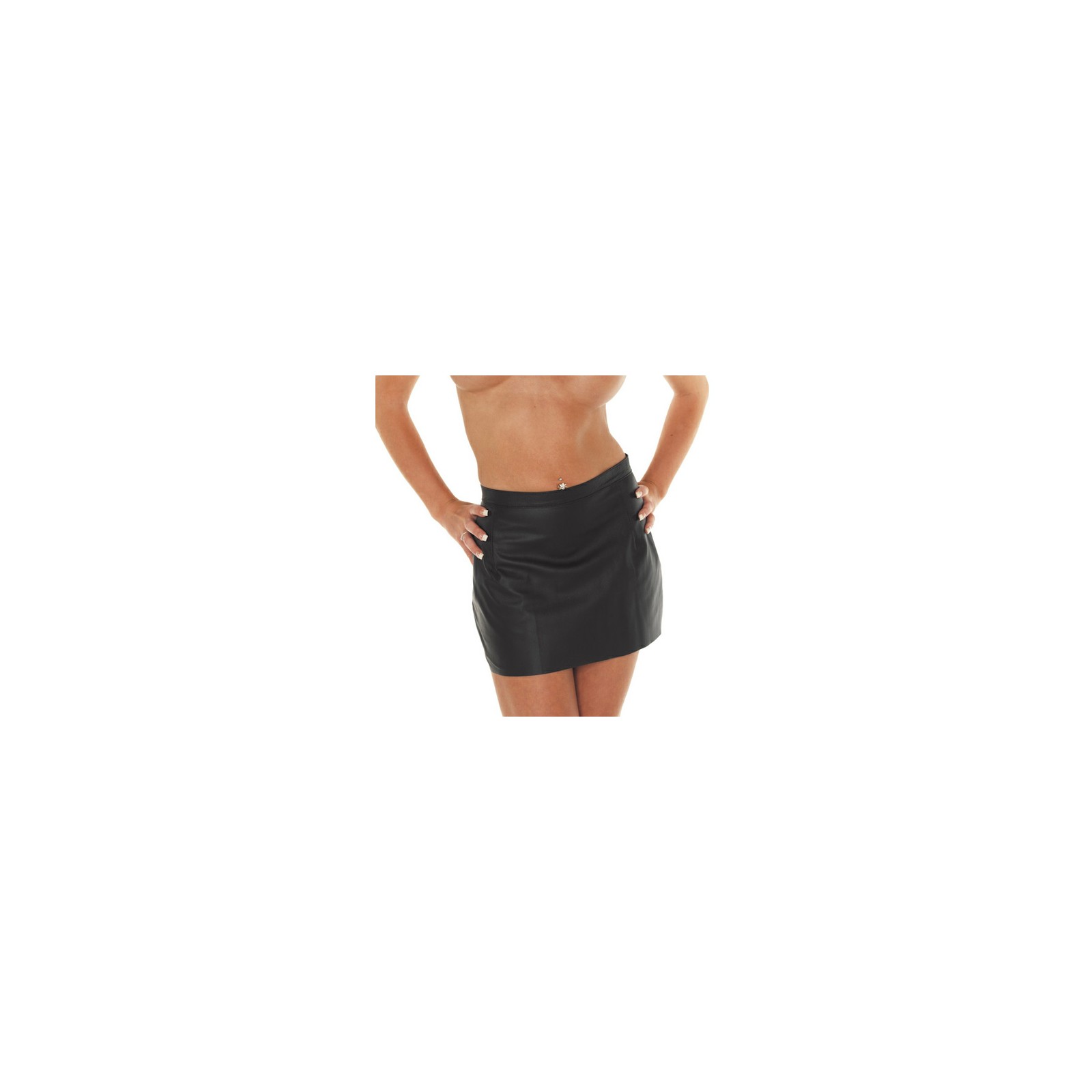 Leather Microskirt with Zip for Daring Fashion