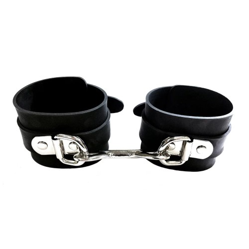 Rouge Garments Black Rubber Ankle Cuffs for BDSM