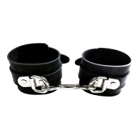 Rouge Garments Black Rubber Ankle Cuffs for BDSM