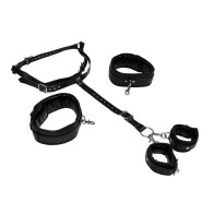 Body Harness with Thigh and Hand Cuffs for BDSM Fun