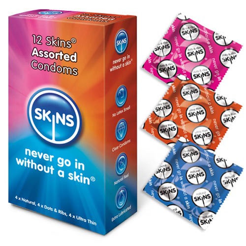 Condones Skins Asortidos 12 Pack