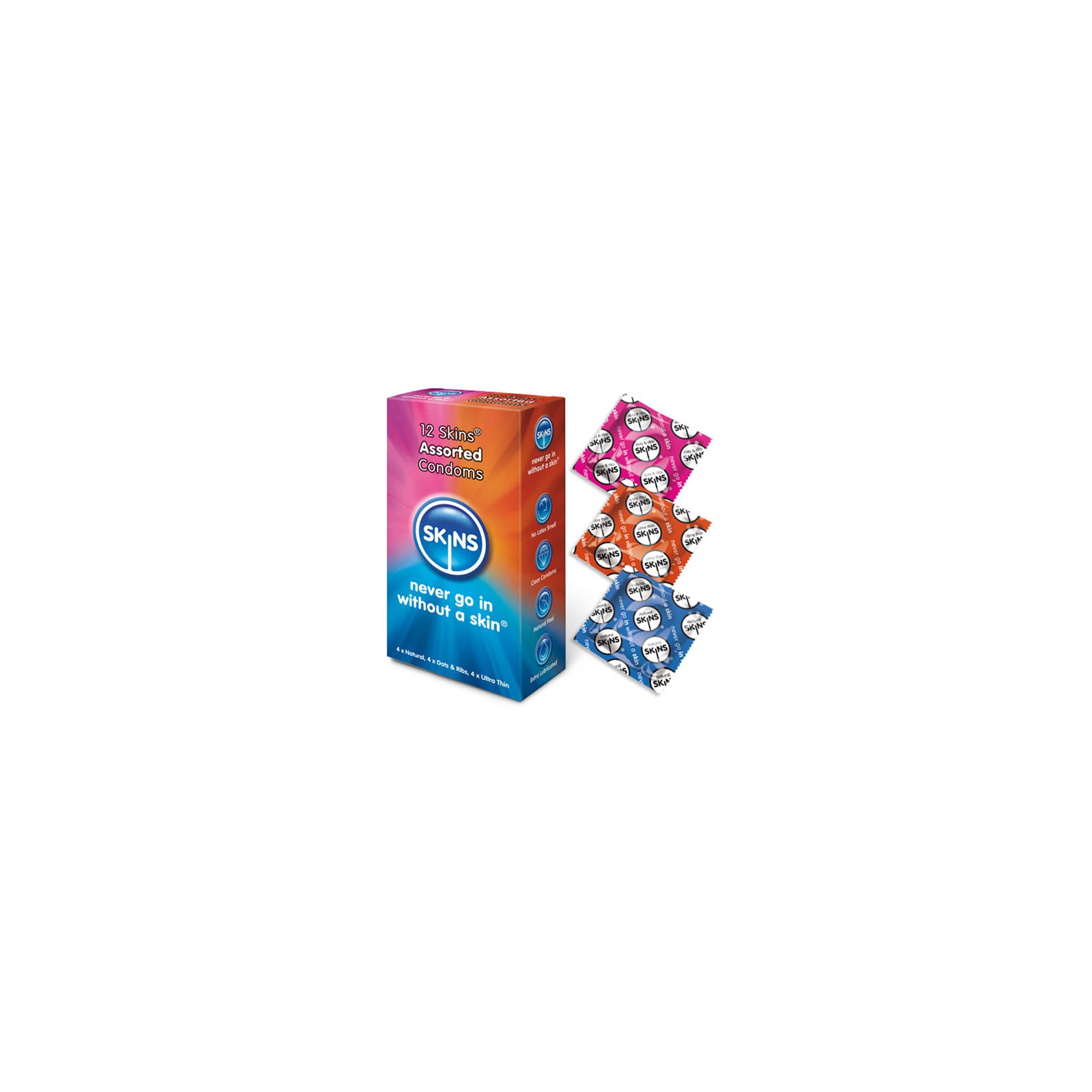 Condones Skins Asortidos 12 Pack