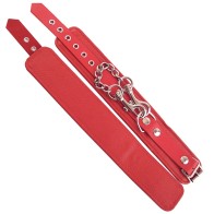 Grilletes Ajustables para Tobillos Rojos para Juegos de Bondage