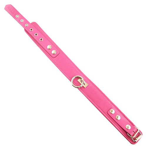 Rouge Pink Leather Collar