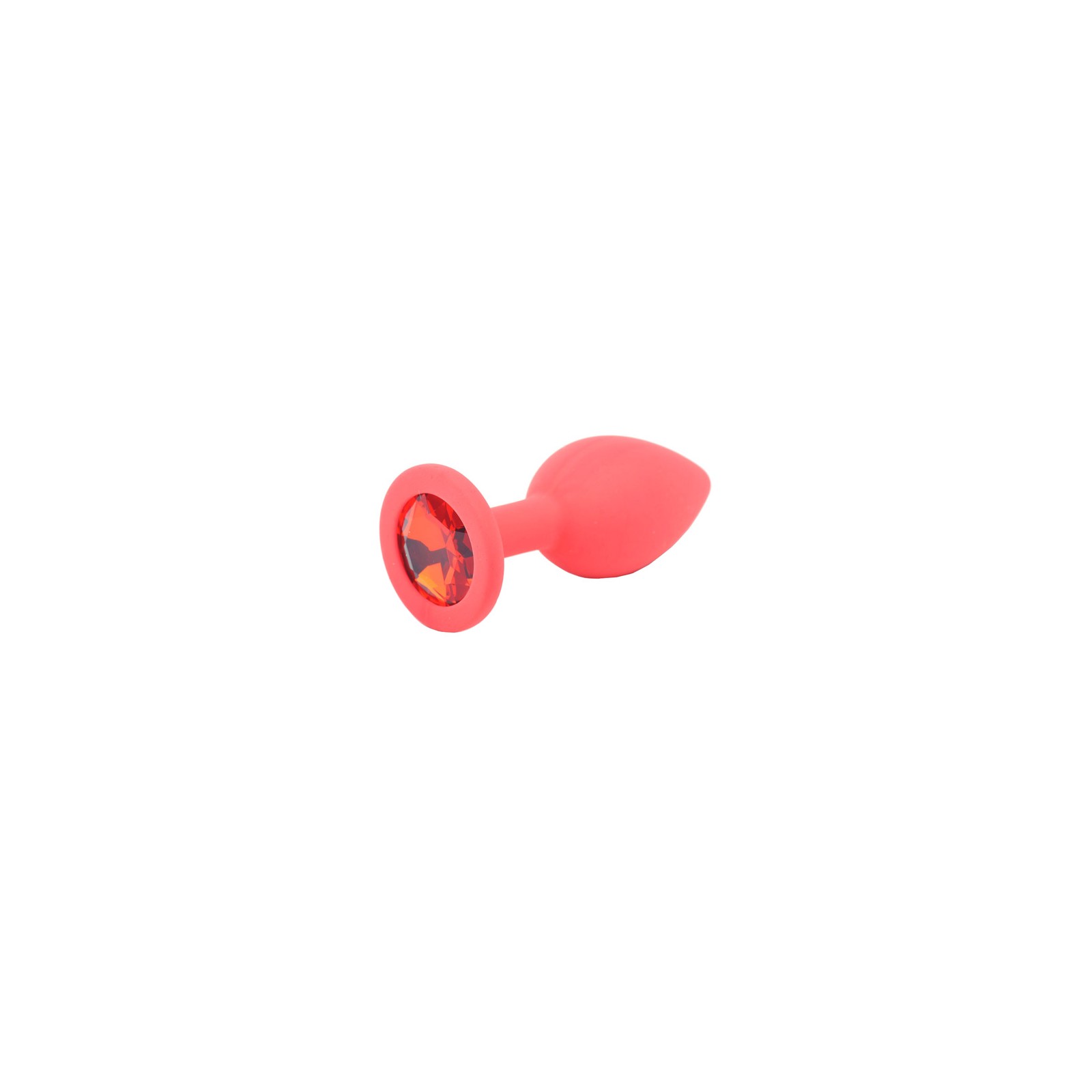 Small Red Jewelled Silicone Butt Plug | Elegant Pleasure