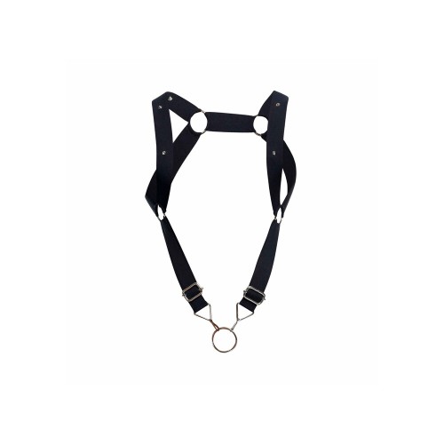 Male Basics Dungeon Straight Back Harness With Cock Ring