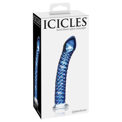 Masajeador de Cristal Soplado a Mano Icicles 29 para Placer Lujoso