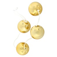 4 Gold Vibro Balls for Intimate Adventures