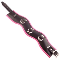 Rouge Garments Black And Pink Padded Posture Collar for Bold Style