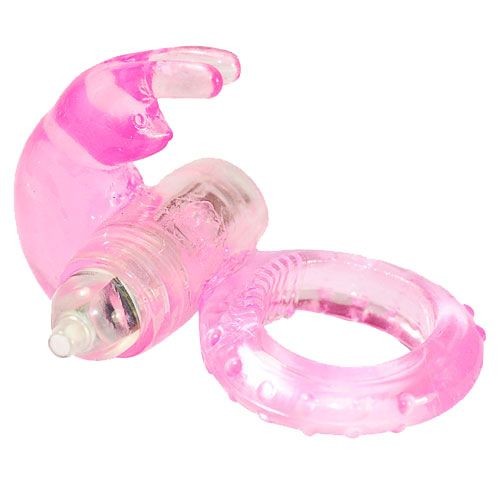 Pink Jelly Vibrating Rabbit Cock Ring for Enhanced Intimacy