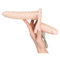 Duo Dildos Vibrantes Flesh Strap On