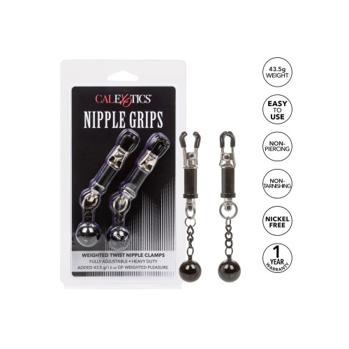 Weighted Twist Nipple Clamps for Exciting Sensations