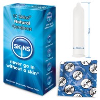 Condones Naturales Skins 12 Piezas - Sensación Real