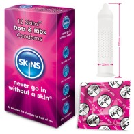 Condones Skins Dots y Ribs para Placer Mejorado