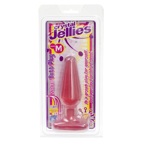 Crystal Jellies Medium Butt Plug in Pink