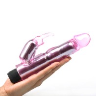 Vibrador Conejito Rosa Cristal para el Placer Máximo