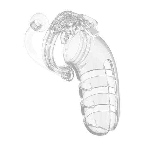 Man Cage 12 Male Chastity Cage with Butt Plug