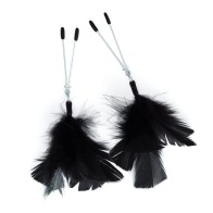 Adjustable Black Feather Nipple Clamps